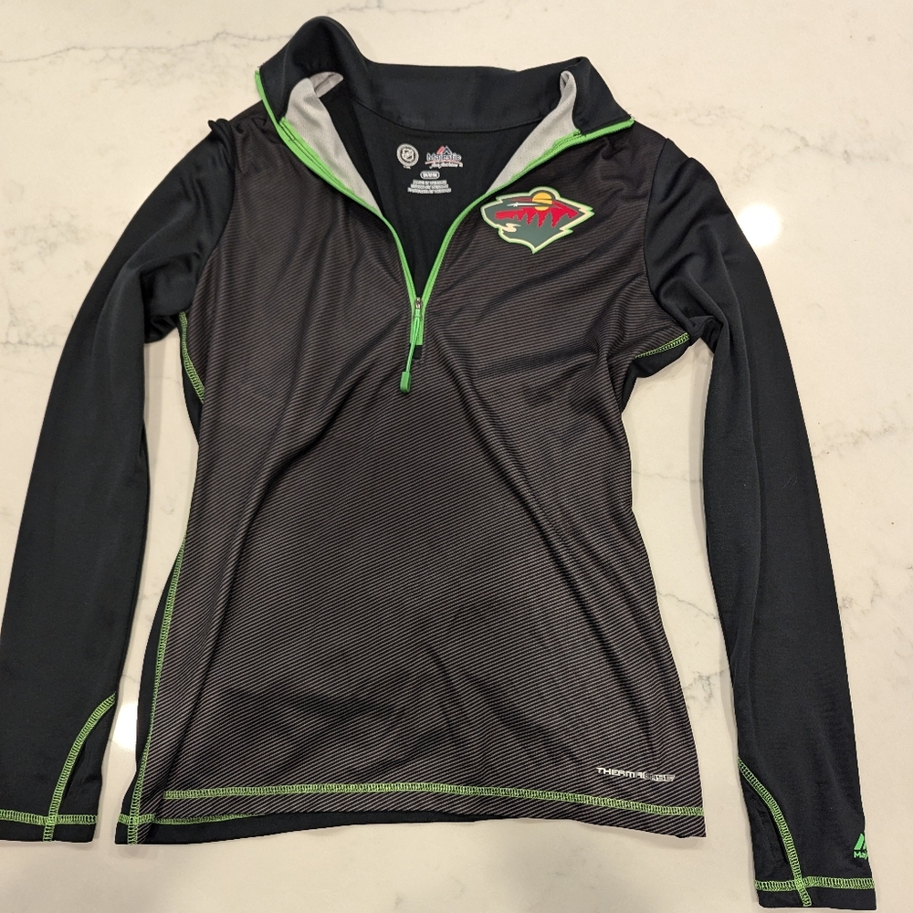 Majestic Athletic Minnesota Wild 1/4 Zip therma base